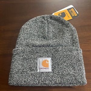 Black/gray/white Carhartt beanie